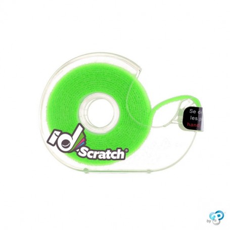 ID-SCRATCH - Bande Auto-Agrippante Prédécoupée, Vert Fluo, 2m/2cm 3700820000958
