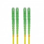  LWL E2000 APC/E2000 APC (LSH) Duplex 9/125μm OS2 Jaune 2,0 m