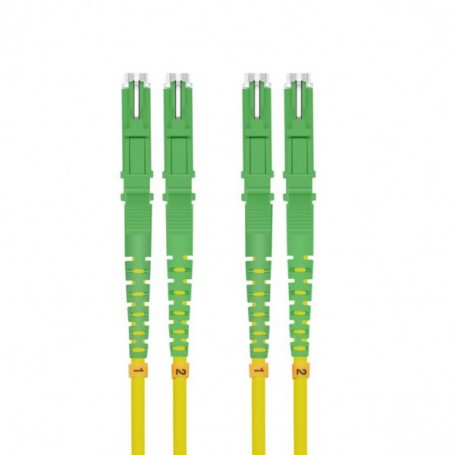  LWL E2000 APC/E2000 APC (LSH) Duplex 9/125μm OS2 Jaune 2,0 m