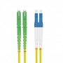  Câble Patch LWL E2000 APC (LSH)/LC Duplex 9/125 μm OS2 Jaune 10 m