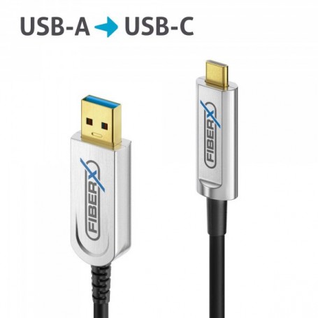 Série Purelink Fiberx - Câble de fibre de verre USB 3.1 - USB -A USB -C - Hybride - 10m