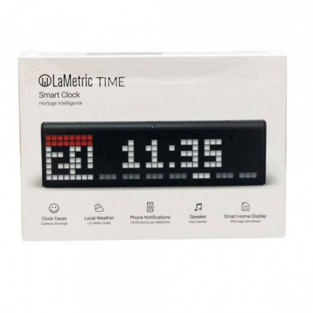 LaMetric Time : horloge Wi-Fi avec applications, Noir