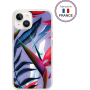Coque résine feuilles rose