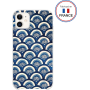 Coque résine écailles bleues