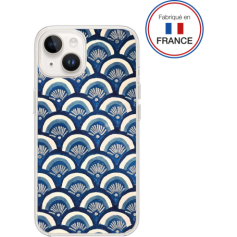 Coque résine écailles bleues