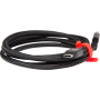Cable plat A/mUSB 2.4A 1,2m Noir