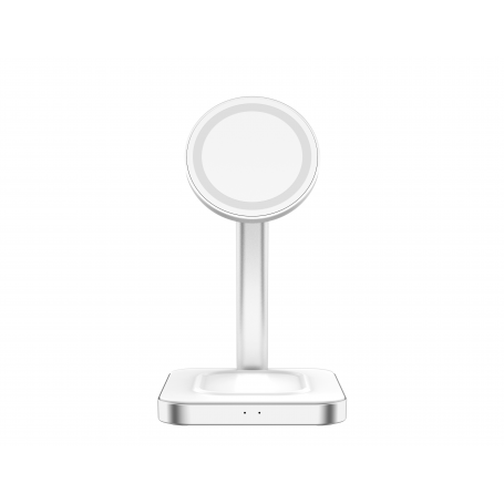 MagSafe Chargeur bureau Stand 2en1 15W + CS Blanc