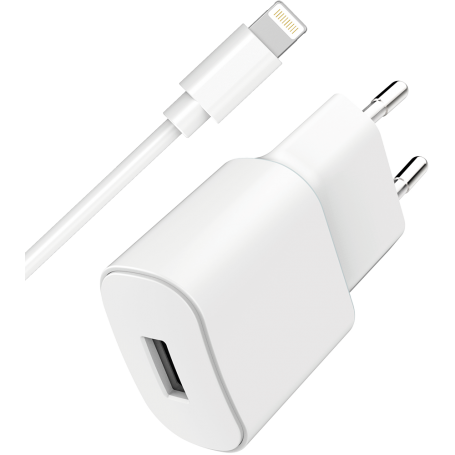 CS 2.4A+ Cable A/Lightning MFI 2.4A 1m Blanc