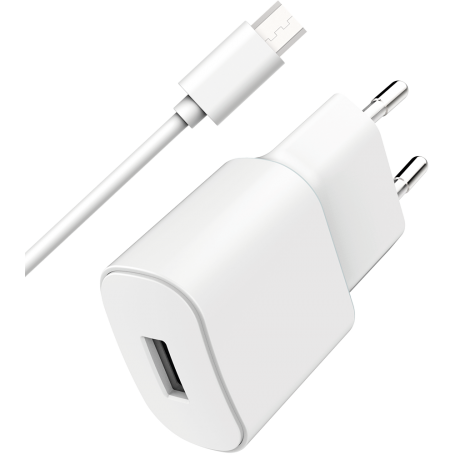 CS 2.4A + Cable A/Micro 2.1A 1m Blanc