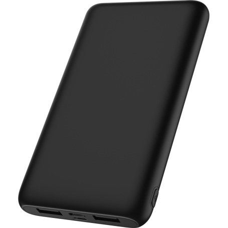 Powerbank 10000mah 2 USB A + 1 USB C + Cbl C Noir