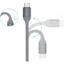 1886 câble Lightning 2 m Gris, Argent
