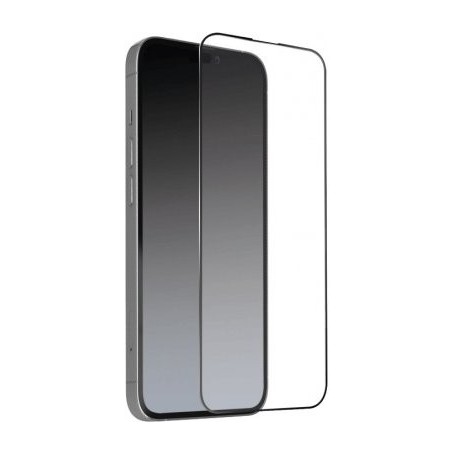 Protection d'écran en verre trempé ultra résistant pour iPhone 13 & iPhone 13 Pro - Bords en silicone noir pour coins arrondis - Verre de protection d'écran