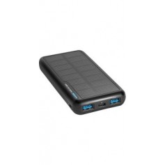 SBS Solar Powerbank 10 000mAh USB / USB-C Black