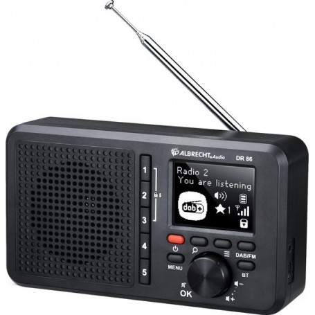 Albrecht DR 86 Radio Senior Radio Radio Dab + Black
