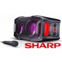 Sharp PS-929 BT BOOMBOX 180W USB / AUX Light Show Black