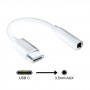Adaptateur Audio Jack Femelle 3,5 mm vers USB-C mâle, connecteurs en métal, pour Smartphone, Casque, stéréo Hi-FI, Haut-Parleur et écouteurs, câble Long de 9 cm pour Musique et appels