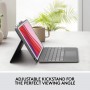 Logitech Combo Touch pour iPad (7e, 8e et 9e générations), Étui avec pavé tactile de précision, Clavier Allemand QWERTZ - Noir