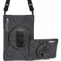 Peak Étui robuste avec béquille rotative à 360 pour Samsung Galaxy Tab A8 10.5 (2021) Noir 500 m