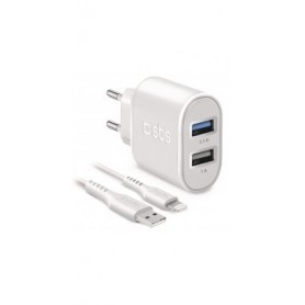 CARGADOR VIAJE 2XUSB + Lightning Para IPHONE