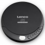 Lenco Lecteur CD CD-200 Discman avec écran LCD - Batterie et fonction CA - Fonction livre audio - Comprend casque stéréo, câble de charge USB H Noir, Antichoc