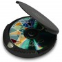 Lenco Lecteur CD CD-200 Discman avec écran LCD - Batterie et fonction CA - Fonction livre audio - Comprend casque stéréo, câble de charge USB H Noir, Antichoc