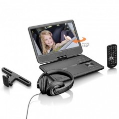 Lenco DVP-1010 10" 1024 x 600pixels Noir - Lecteurs DVD (Noir, CD,DVD, NTSC,PAL, 25,4 cm (10"), 1024 x 600 pixels, 16:9)