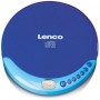 Lenco CD-011 - Lecteur CD portable Walkman - Diskman - CD Walkman - Avec écouteurs et câble de chargement micro USB - Bleu