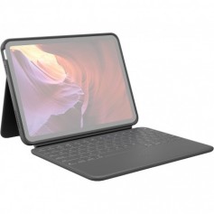 Logitech Rugged Folio pour iPad (10e génération) Étui Clavier de Protection avec Logiciel Smart Connector et Clavier Durable résistant aux éclaboussures - German Layout