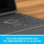Logitech Rugged Folio pour iPad (10e génération) Étui Clavier de Protection avec Logiciel Smart Connector et Clavier Durable résistant aux éclaboussures - German Layout