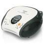 Lenco SCD-24 SCD24 - Lecteur CD pour enfants - Radio CD - Système stéréo - Boombox - Tuner radio FM - Mémoire de piste - Alimentation 2 x 1,5 W RMS - Alimentation secteur et piles - Blanc
