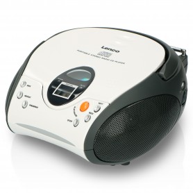 Lenco SCD-24 SCD24 - Lecteur CD pour enfants - Radio CD - Système stéréo - Boombox - Tuner radio FM - Mémoire de piste - Alimentation 2 x 1,5 W RMS - Alimentation secteur et piles - Blanc