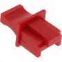 InLine® Dust Cover pour RJ45 socket rouge 100 pcs. Pack