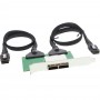 Support PCI InLine® Dual SAS avec câble 2x ext. SFF-8088 à 2x int. SFF-8087 0.5m