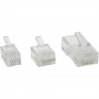 Fiche modulaire InLine® 6P4C / RJ11 pour câble plat, 10 pièces pack