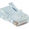 Prise modulaire InLine® 10P10C pour le sertissage d'un câble inscrit à un câble rond 100 pcs. pack