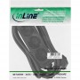 Barrette d'alimentation InLine® 3 ports de type F noir allemand, 1,5 m