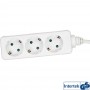 InLine® Power Strip 3 ports 3x Type F allemand avec sécurité enfant blanche 5m