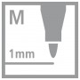 Stylo-feutre STABILO OHPen soluble 1 mm - noir