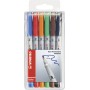 STABILO Lot de 6 stylos feutres OHPen a  pointe medium pour transparent soluble avec etui (Import Allemagne)