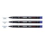 STABILO OHPen Lot de 6 marqueurs permanents a  pointe ogive Couleurs : Noir, Bleu, Marron, Vert, Rouge en polypropylene Largeur 