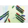 STABILO OHPen Lot de 6 marqueurs permanents a  pointe ogive Couleurs : Noir, Bleu, Marron, Vert, Rouge en polypropylene Largeur 