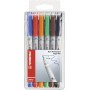 Schwan-Stabilo 851/6 - Feutres Stabilo OHP non-permanents universels SF, 6 pieces dans un etui en plastique