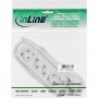 Multiprise InLine® 4 ports 2x Type F allemand + 2x Euro avec sécurité enfant blanc 1,5 m
