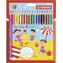 Etui carton x 18 crayons de couleur STABILO Trio + 1 taille-crayon