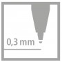 Stabilo - Worker - Pochette de 4 Rollers - 0,3 mm - Couleurs assorties