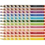 Etui carton x 12 crayons de couleur STABILO EASYcolors droitier + 1 taille-crayon