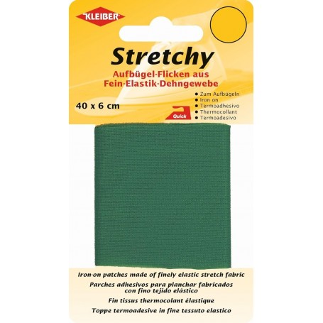 KLEIBER Patch thermocollant lastique, 400 x 60 mm, vert