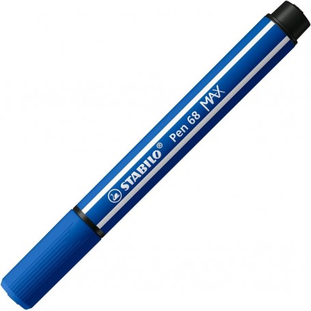 Feutre pointe biseautée STABILO Pen 68 MAX - bleu marine