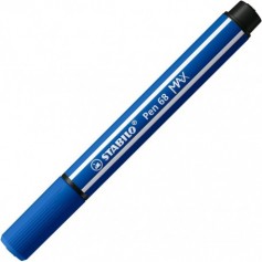 Feutre pointe biseautée STABILO Pen 68 MAX - bleu marine
