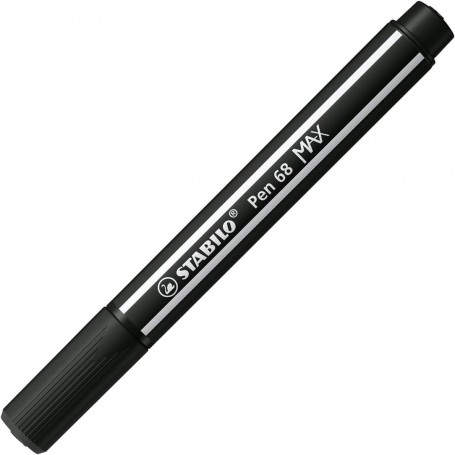 Feutre pointe biseautée STABILO Pen 68 MAX - noir